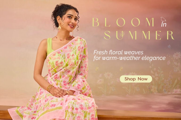 Pink Rajasthan Pure Silk Cotton Printed Sanganeri Saree